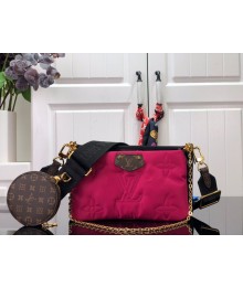 Louis Vuitto* M58977 M59008 Monogram econyl maxi multi pochette accessoires bag red