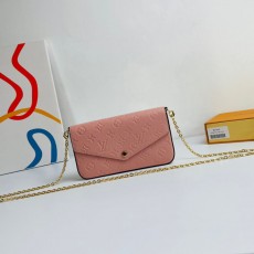Louis Vuitto* M64064 Monogram Empreinte Pochette Felicie bag pink