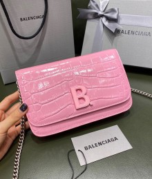 Balenciag* Wallet on chain B버클 크로스 백 B593615