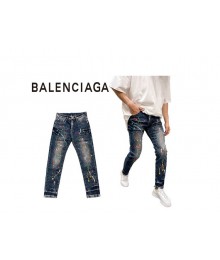 Balenciag* 0025 페인팅 바이커 청바지